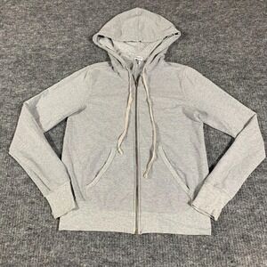 Splendid Hoodie Womens S Gray Full Zip Lightweight Terry Hooded Pockets